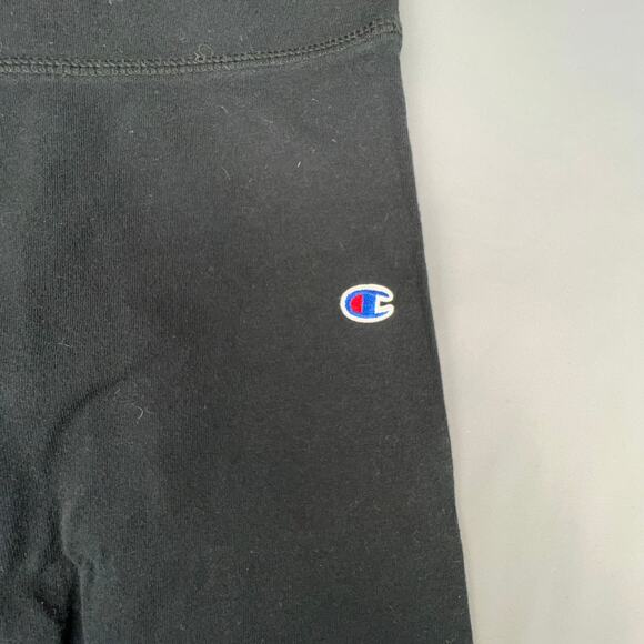 Champion Girls Black Script Logo Leggings Youth Large Athleisure - Picture 4 of 6